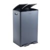 Double bin for kitchen with pedal