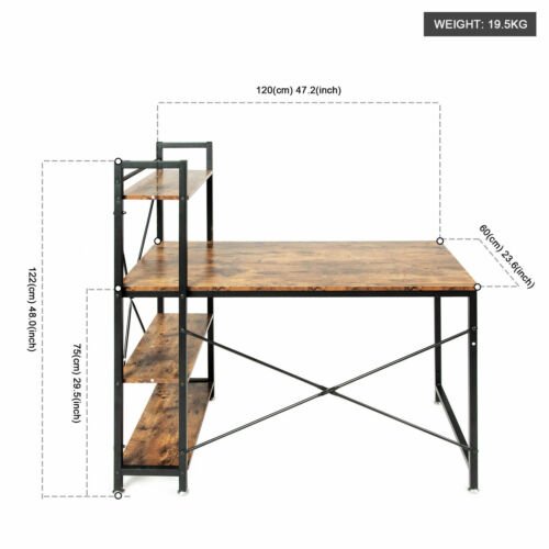 Heavy duty table with shelves
