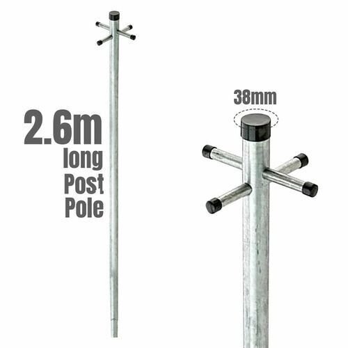 "Washing Line Pole - 2.6m Height, 38mm Circumference for Versatile Outdoor Laundry Setup"