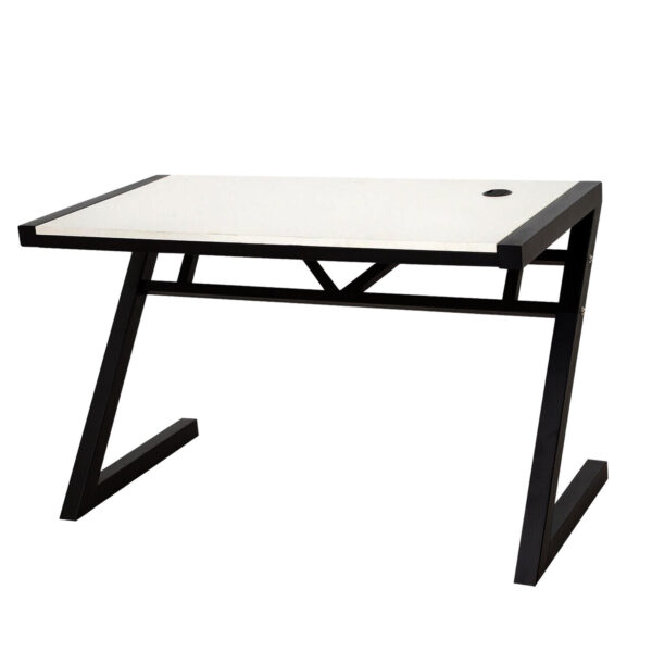 Black and white computer table