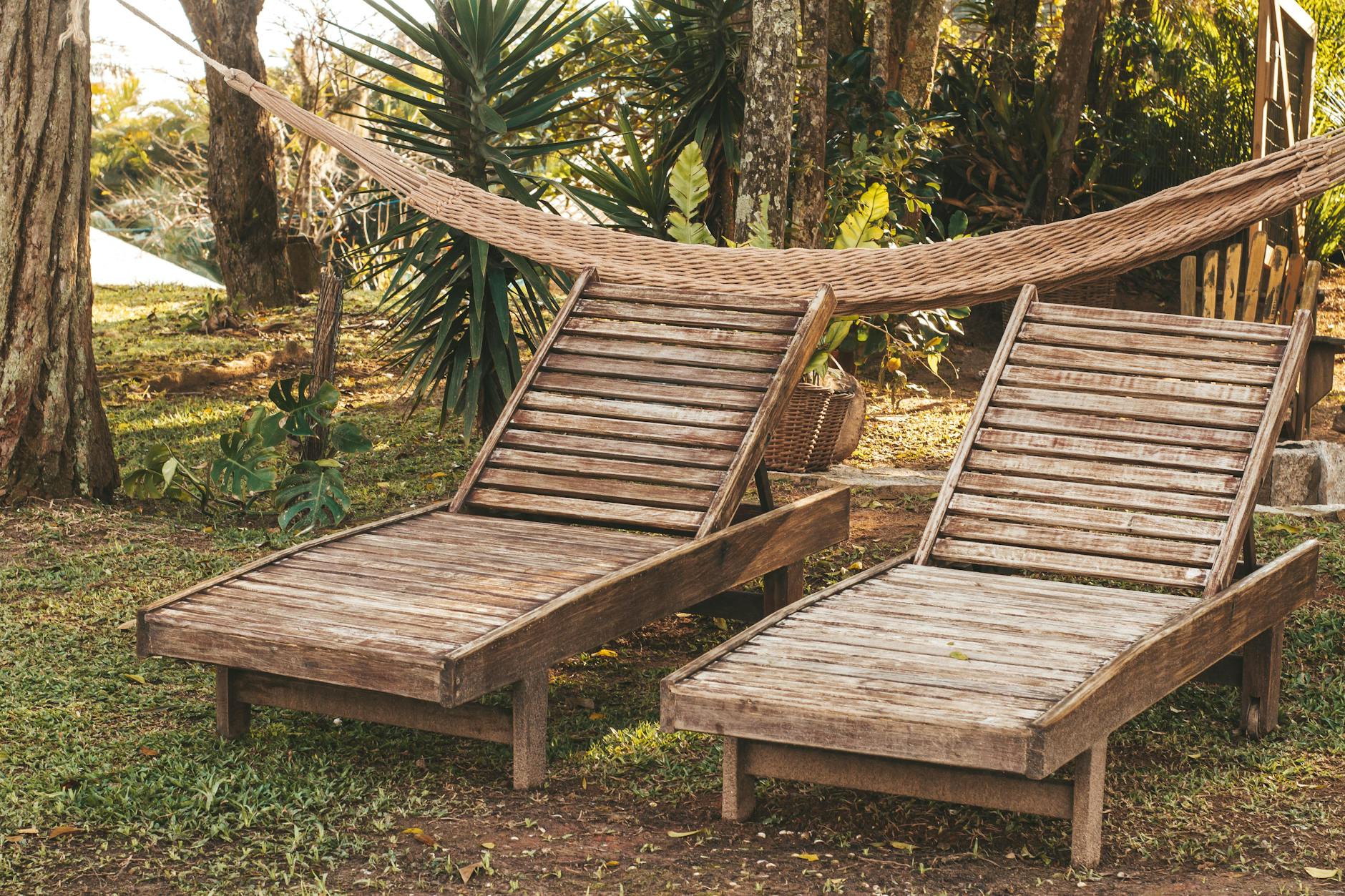 outdoor seats in the garden